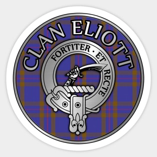 Clan Eliott Crest & Tartan Sticker